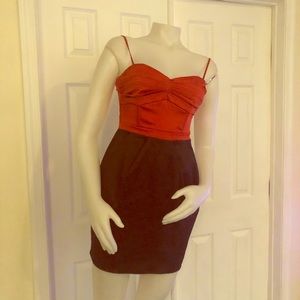 H&M Red Black Satin Dress 6